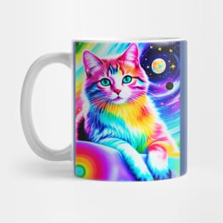 Colorful Cosmic Anime Cat Mug